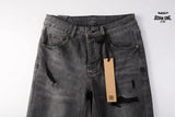 Calça Jeans Ksubi Cinza Patches Destroyed