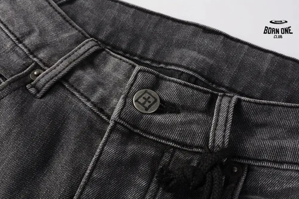Calça Jeans Ksubi Cinza Patches Destroyed