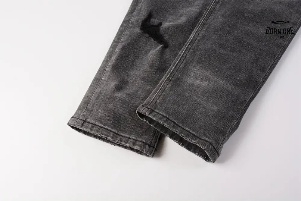 Calça Jeans Ksubi Cinza Patches Destroyed