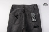 Calça Jeans Ksubi Cinza Patches Destroyed