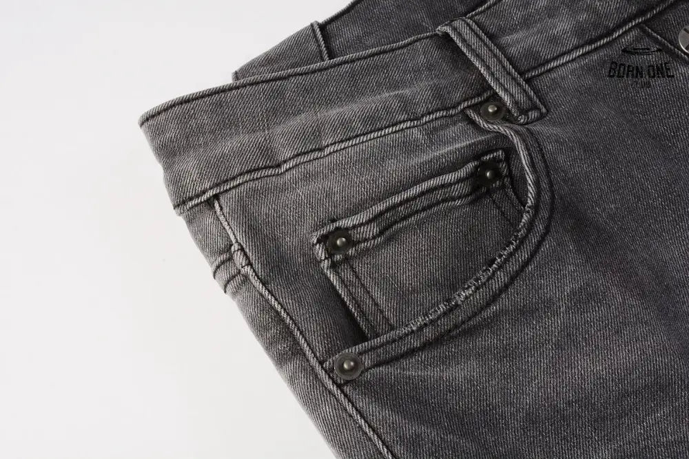 Calça Jeans Ksubi Cinza Patches Destroyed