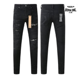 Calça Jeans Ksubi Preta Rasgos Finos