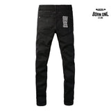 Calça Jeans Ksubi Preta Rasgos Finos