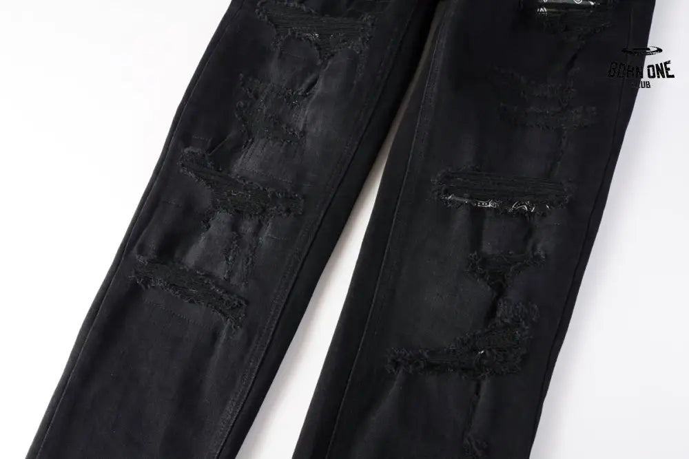 Calça Jeans Ksubi Preta Rasgos Finos