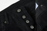 Calça Jeans Ksubi Preta Rasgos Finos