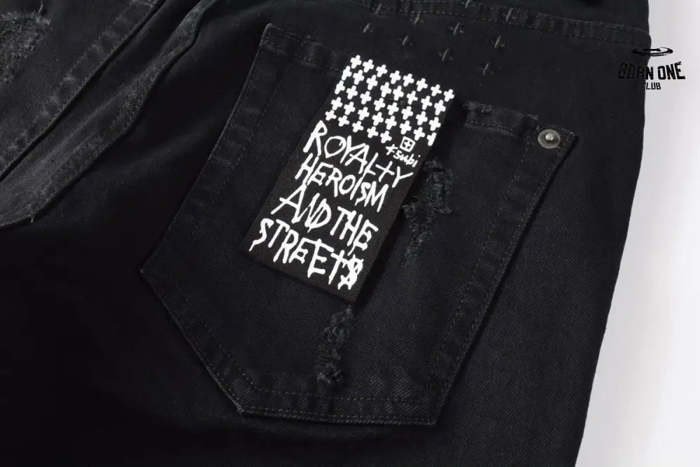 Calça Jeans Ksubi Preta Rasgos Finos