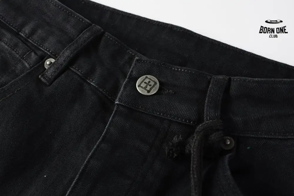Calça Jeans Ksubi Preta Rasgos Finos