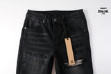 Calça Jeans Ksubi Preta Lavada Logo Pintado