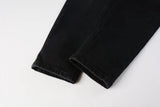 Calça Jeans Ksubi Preta Lavada Logo Pintado