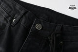 Calça Jeans Ksubi Preta Lavada Logo Pintado