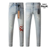 Calça Jeans Ksubi Azul Claro Patch Leão Vermelho