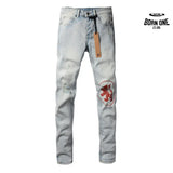 Calça Jeans Ksubi Azul Claro Patch Leão Vermelho