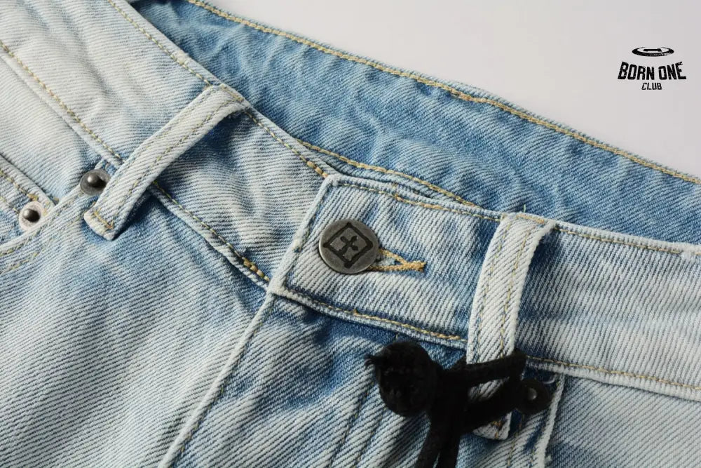 Calça Jeans Ksubi Azul Claro Patch Leão Vermelho