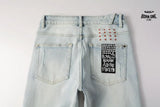 Calça Jeans Ksubi Azul Claro Patch Leão Vermelho