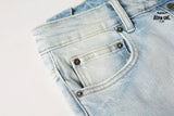 Calça Jeans Ksubi Azul Claro Patch Leão Vermelho