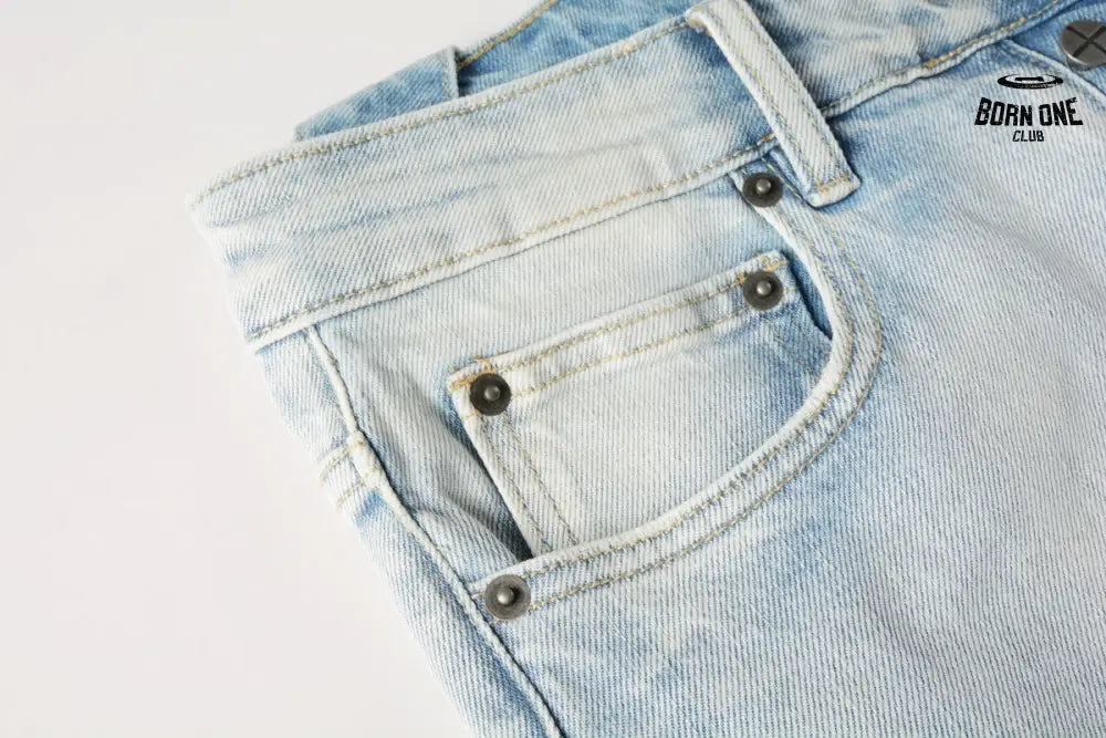 Calça Jeans Ksubi Azul Claro Patch Leão Vermelho