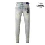 Calça Jeans Ksubi Off White Globo Bordado