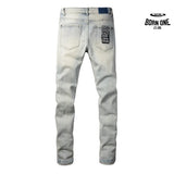 Calça Jeans Ksubi Off White Globo Bordado