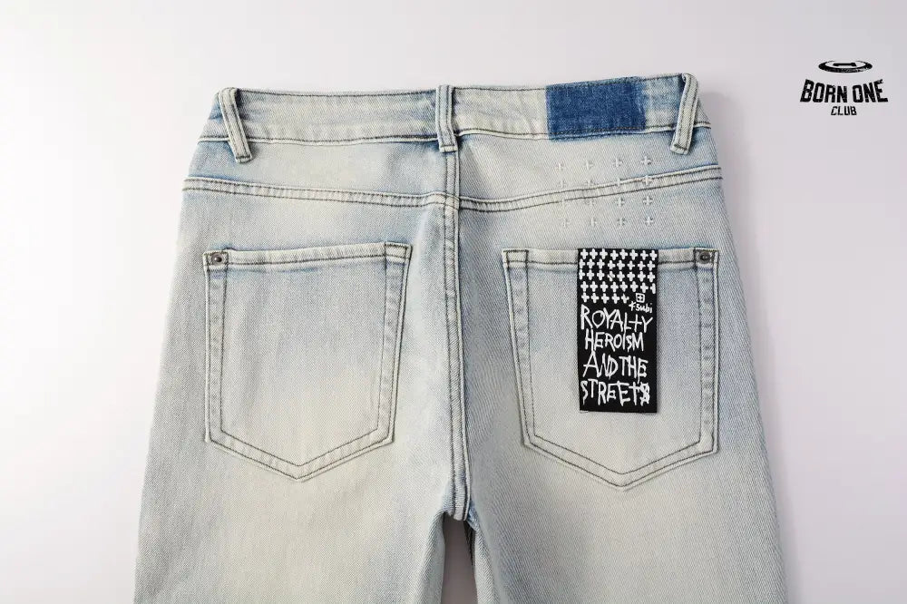 Calça Jeans Ksubi Off White Globo Bordado