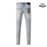 Calça Jeans Ksubi Azul Claro Destroyed Azul