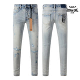 Calça Jeans Ksubi Azul Claro Destroyed Azul
