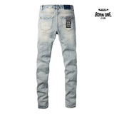 Calça Jeans Ksubi Azul Claro Destroyed Azul
