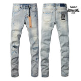 Calça Jeans Ksubi Azul Claro Destroyed Azul