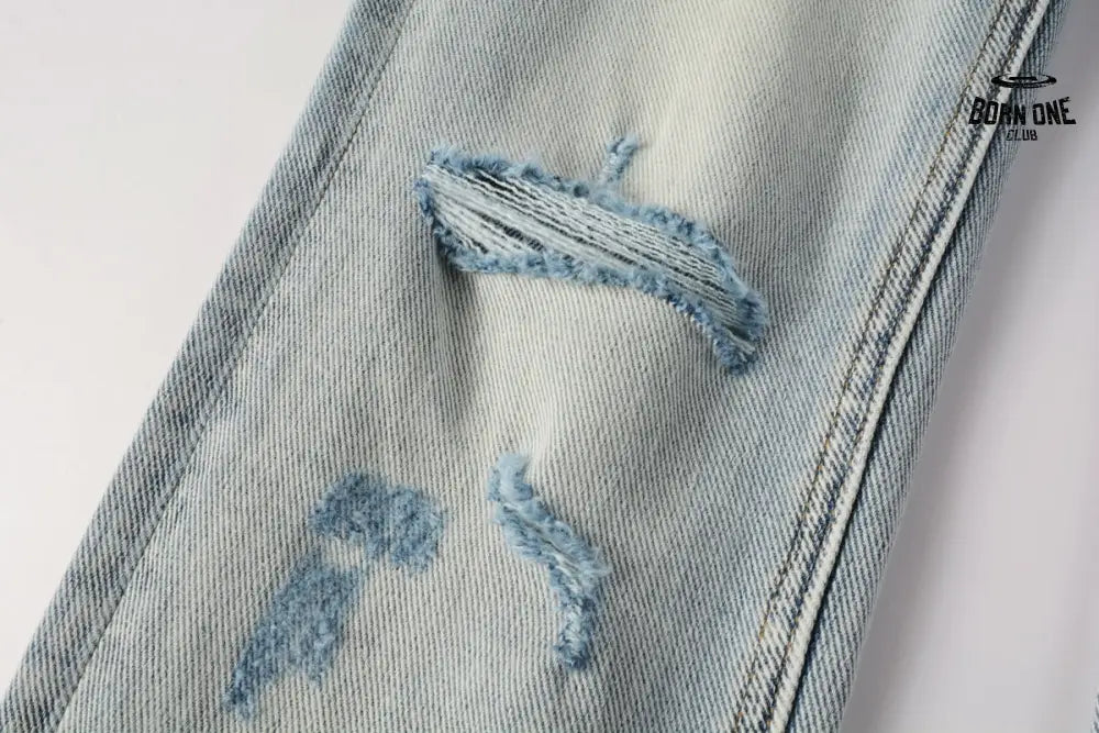 Calça Jeans Ksubi Azul Claro Destroyed Azul