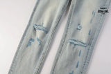 Calça Jeans Ksubi Azul Claro Destroyed Azul