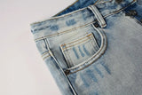 Calça Jeans Ksubi Azul Claro Destroyed Azul