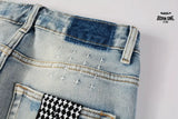 Calça Jeans Ksubi Azul Claro Destroyed Azul