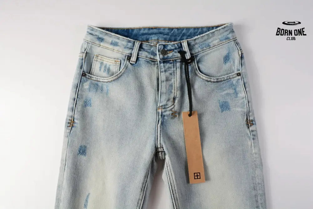 Calça Jeans Ksubi Azul Claro Destroyed Azul