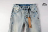 Calça Jeans Ksubi Azul Claro Destroyed Azul