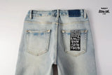 Calça Jeans Ksubi Azul Claro Destroyed Azul