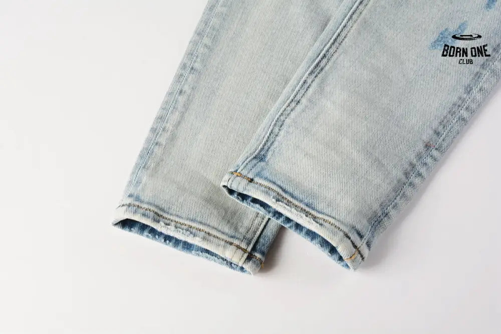 Calça Jeans Ksubi Azul Claro Destroyed Azul