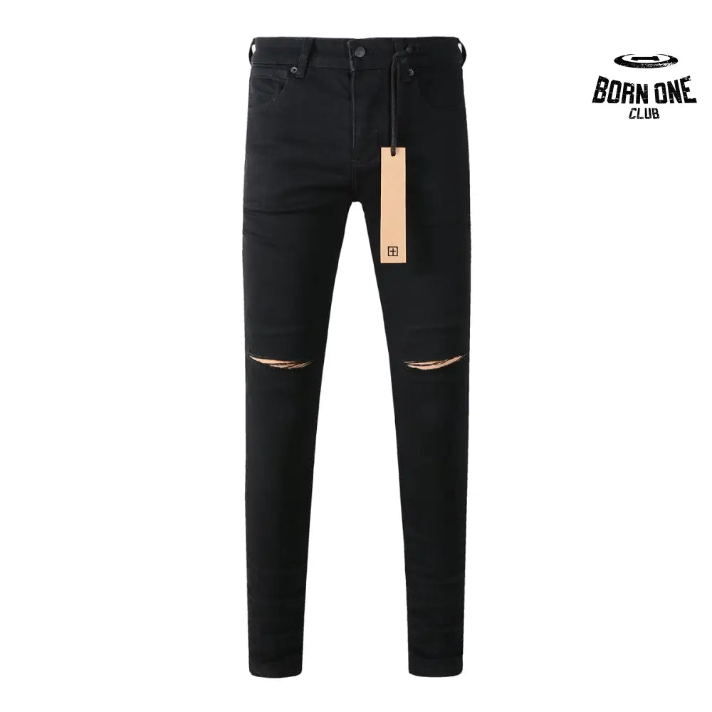 Calça Jeans Ksubi Preta Joelho Rasgado