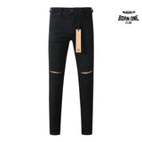Calça Jeans Ksubi Preta Joelho Rasgado
