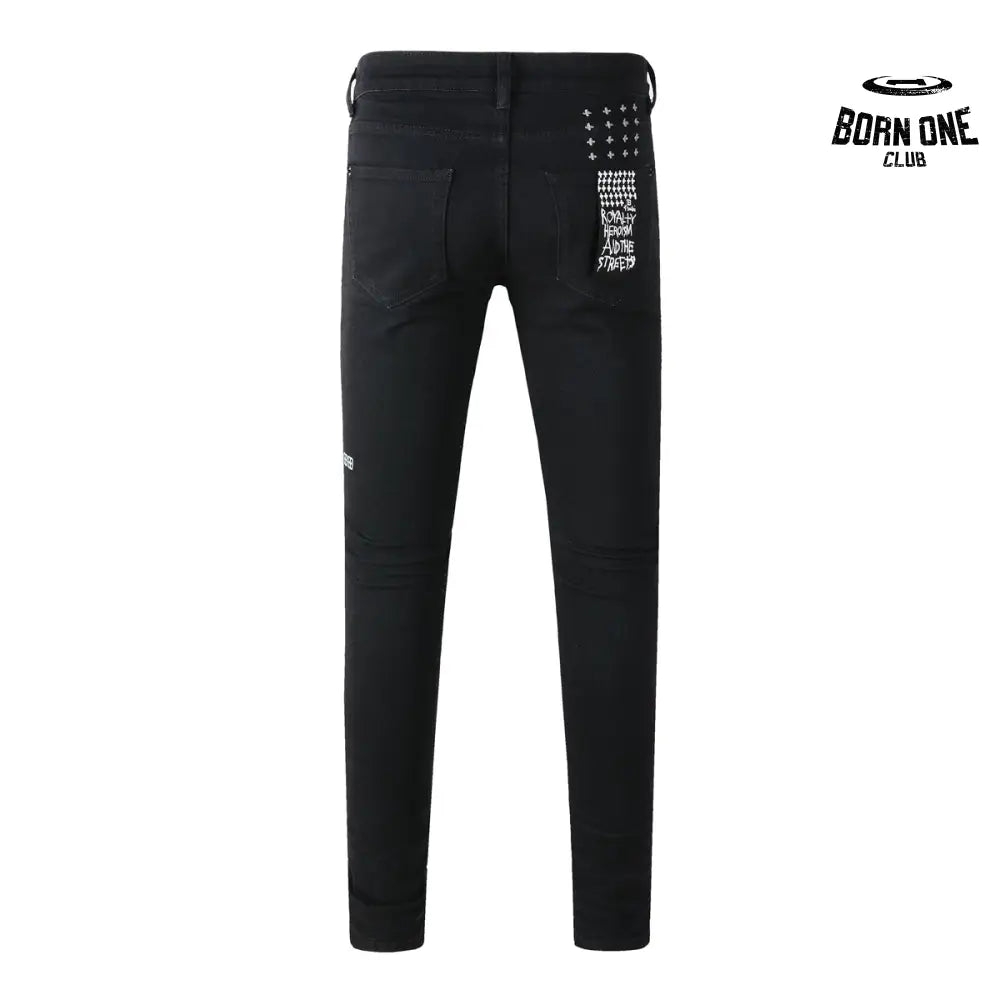 Calça Jeans Ksubi Preta Joelho Rasgado