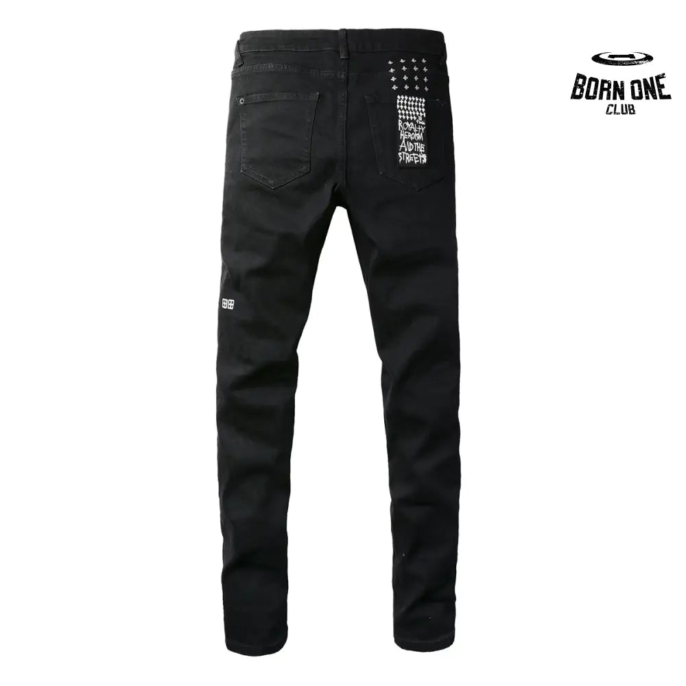 Calça Jeans Ksubi Preta Joelho Rasgado