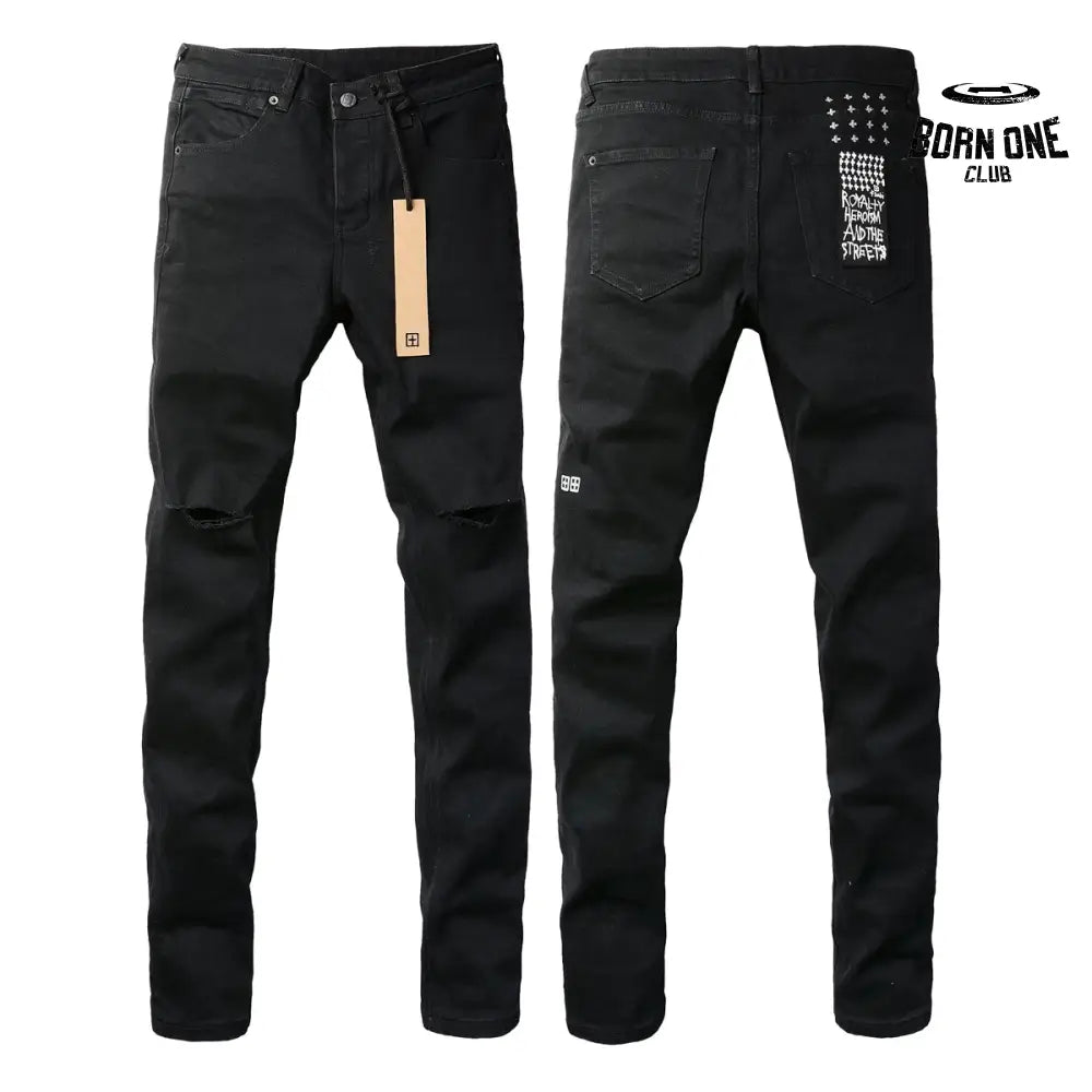 Calça Jeans Ksubi Preta Joelho Rasgado