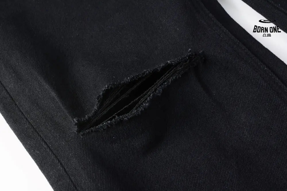 Calça Jeans Ksubi Preta Joelho Rasgado