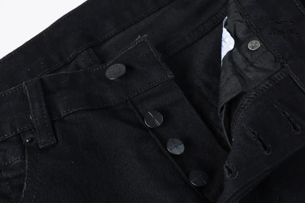 Calça Jeans Ksubi Preta Joelho Rasgado