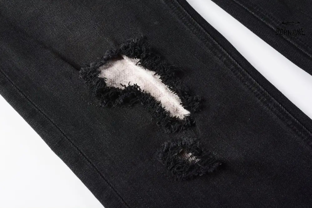 Calça Jeans Ksubi Preta Rasgos Brancos