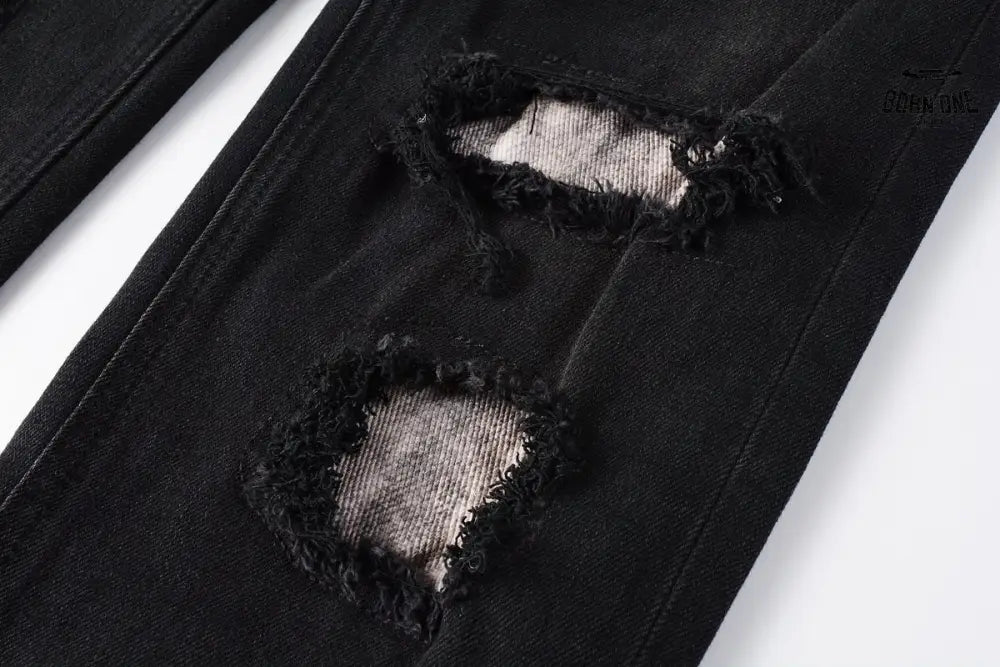 Calça Jeans Ksubi Preta Rasgos Brancos