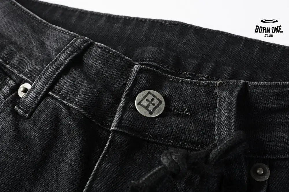 Calça Jeans Ksubi Preta Rasgos Brancos