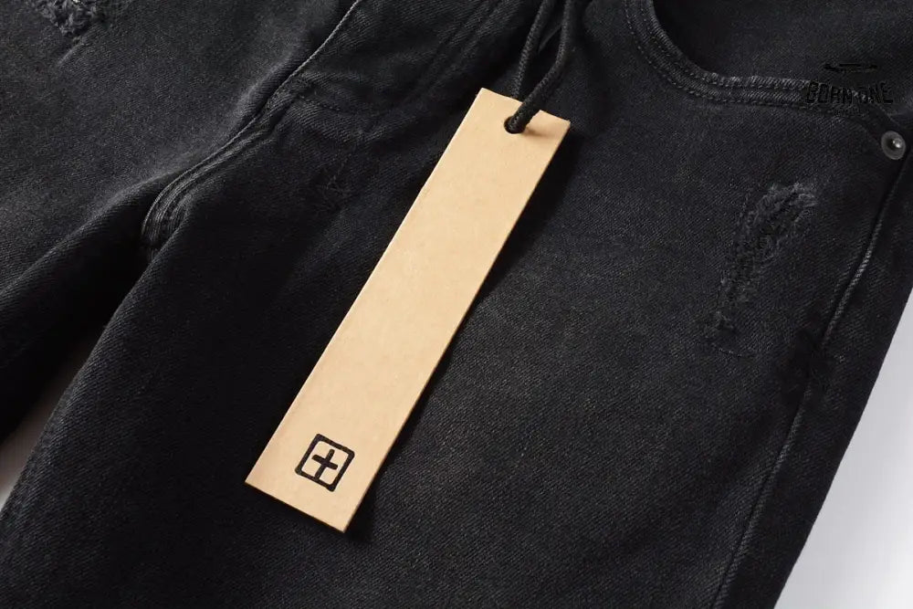 Calça Jeans Ksubi Preta Rasgos Brancos