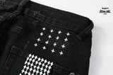 Calça Jeans Ksubi Preta Rasgos Brancos