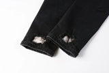Calça Jeans Ksubi Preta Rasgos Brancos