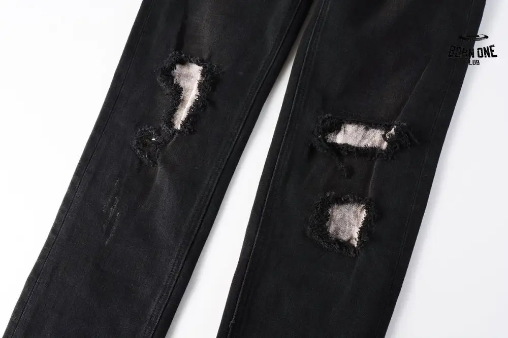 Calça Jeans Ksubi Preta Rasgos Brancos