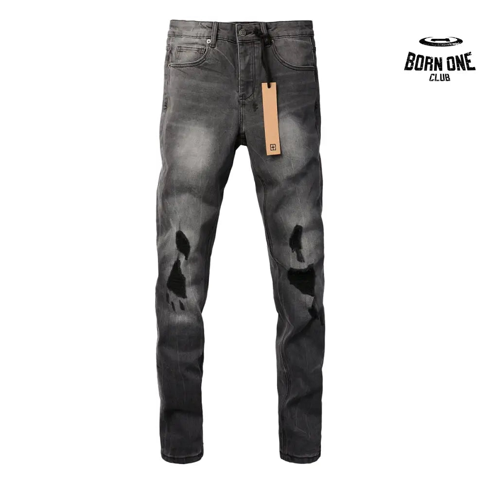 Calça Jeans Ksubi Cinza Patches no Joelho